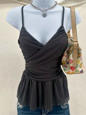 Coquette Peplum Y2K Ruched Express Top